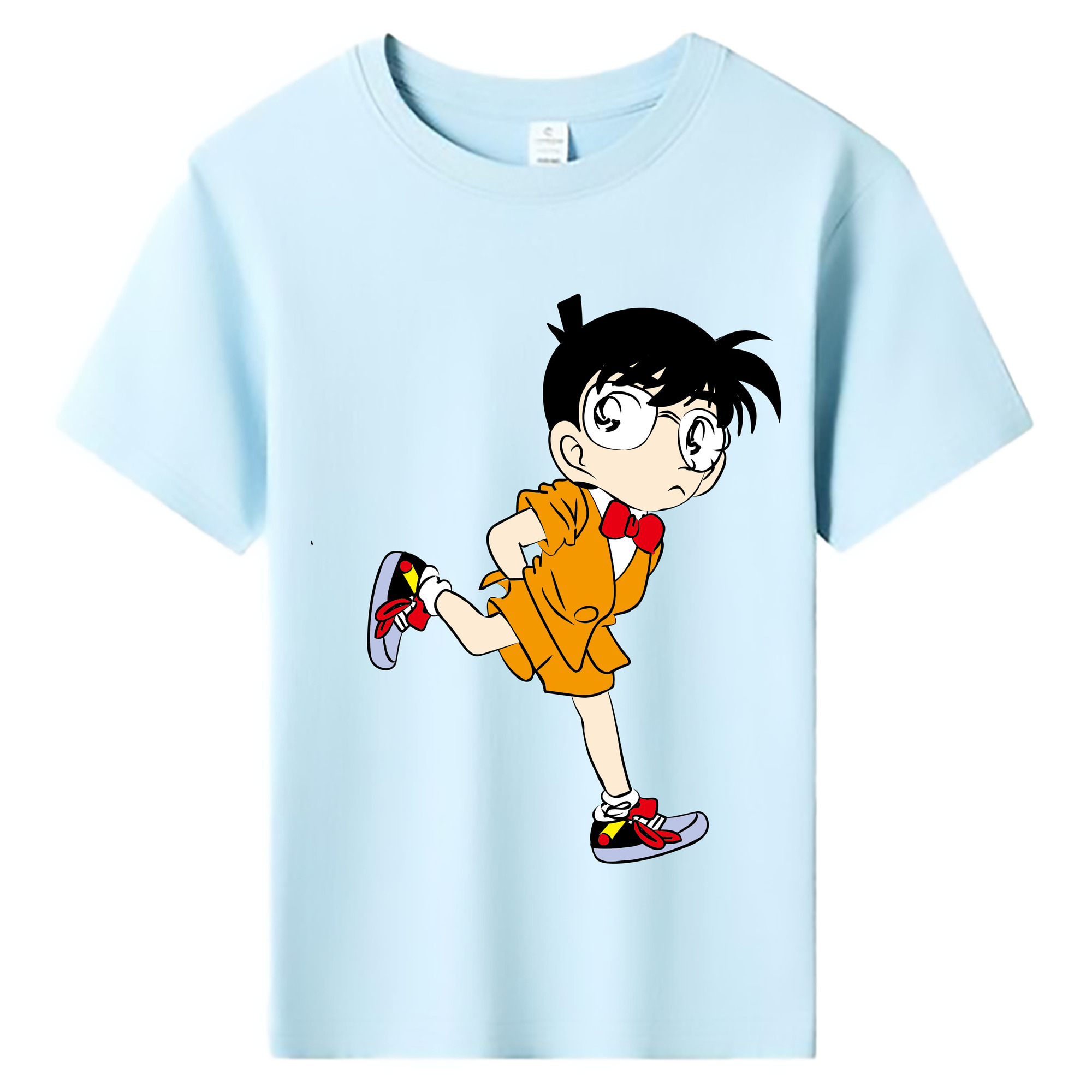 （画像用） 名探偵コナン 江戸川 コナン Detective Conan Conan Edogawa 綿100％キッズTシャツ（フロントプリント）